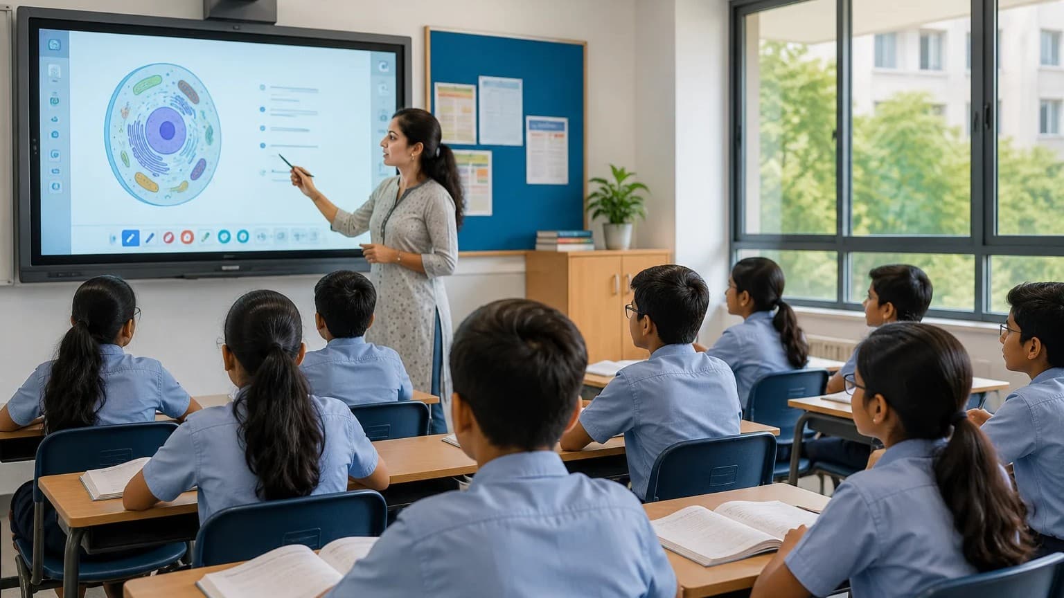 Noida schools ordered to limit smart board use amid concerns over student health