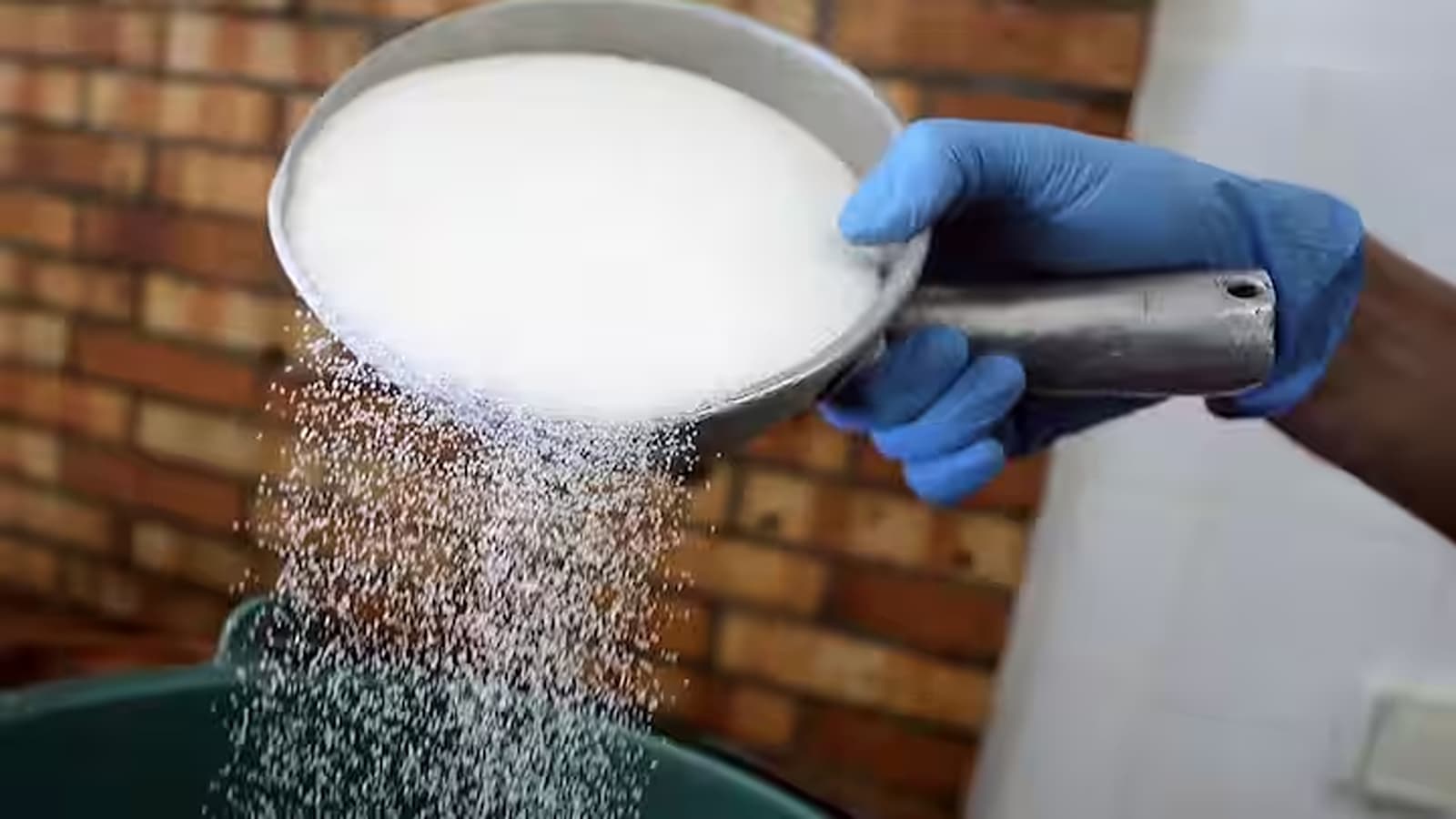 Sugar being sold in an Indian market as domestic sugar prices rise amid supply and production concerns.