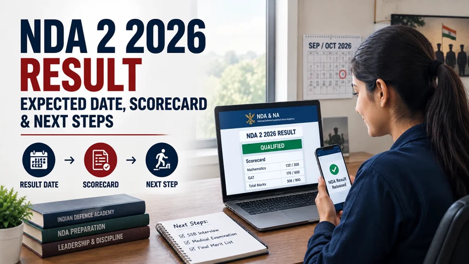 UPSC NDA and NA II 2026 written examination result and SSB interview registration update
