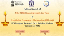 IIT Kharagpur launches NDLI-FERMI AI Tutor and free online GATE-JAM preparation platform at its Research Park in Kolkata.