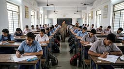 Illustrative image of a computer-based examination centre accompanying a report on a UGC-NET 2026 candidate's compensatory-time complaint against NTA.