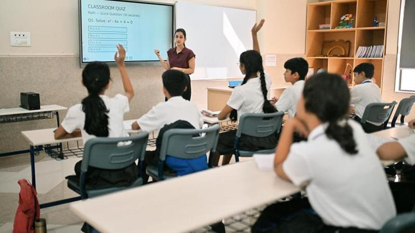 Indian school students learning about artificial intelligence as NCERT introduces its AI module and CBSE expands computational thinking education.
