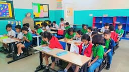 Representative image of a pre-primary classroom for LKG and UKG students in a Karnataka government school.
