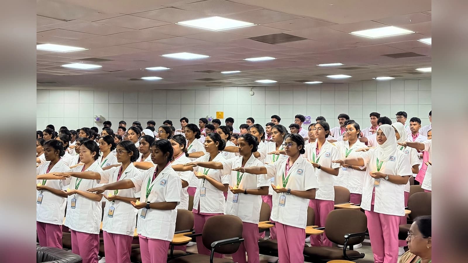 SRM College of Nursing Lamp Lighting Ceremony 2026 for BSc Nursing and DGNM students at SRM Medical College, Chennai.